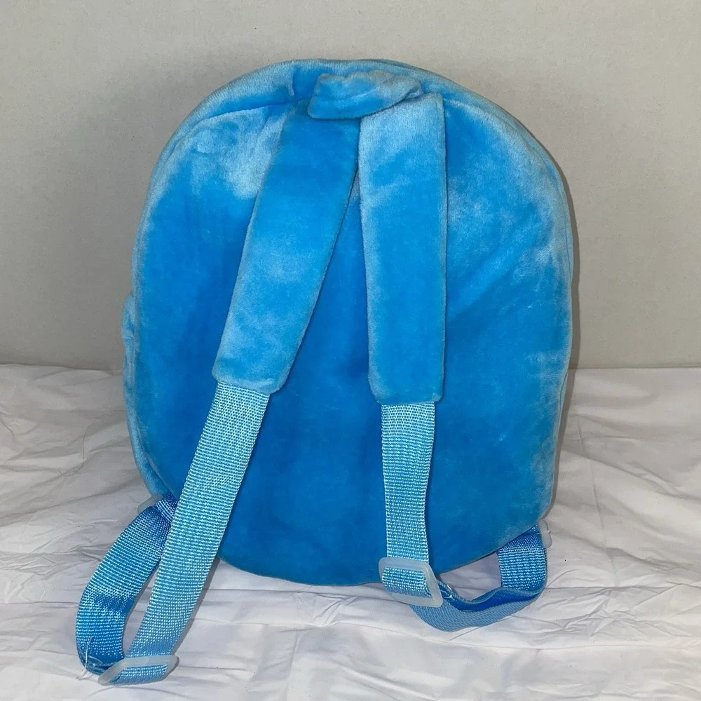 Disney Minnie Mouse Plush Backpack Blue Hearts Love Toddler Kids School Bag